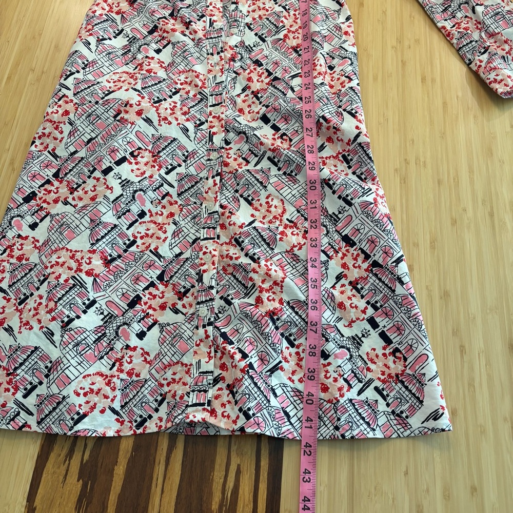 Boden Posey Glasshouse Print Shirtdress Size 4L - Picture 12 of 12